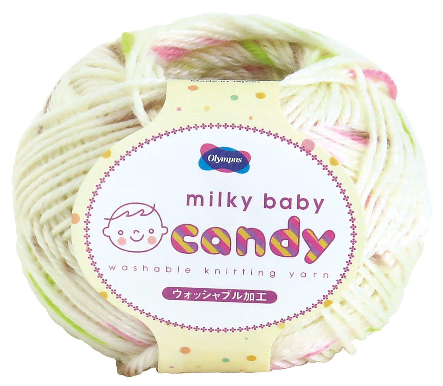 Olympus Thread Milky Baby Candy Yarn Medium Weight Col.201 White Series 40g Approx. 112m