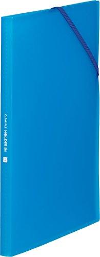 King Jim Clear File Holder-In 12-Pocket A4 Vertical Blue 6171-3T-B