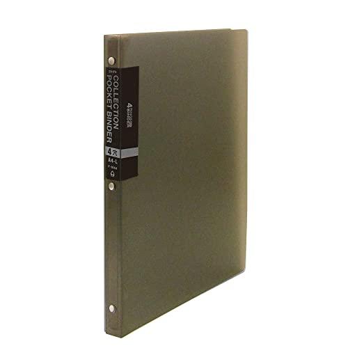 Collect Binder Collection Pocket Binder Slim A4-L 4-Hole Gray F-1044-GY