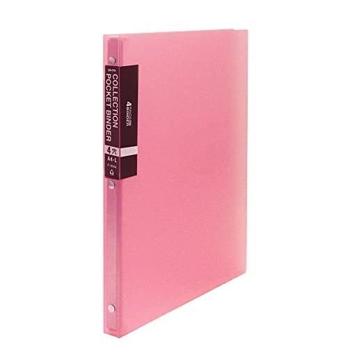 Collect Binder Collection Pocket Binder Slim A4-L 4-Hole Clear Pink F-1044-CPI