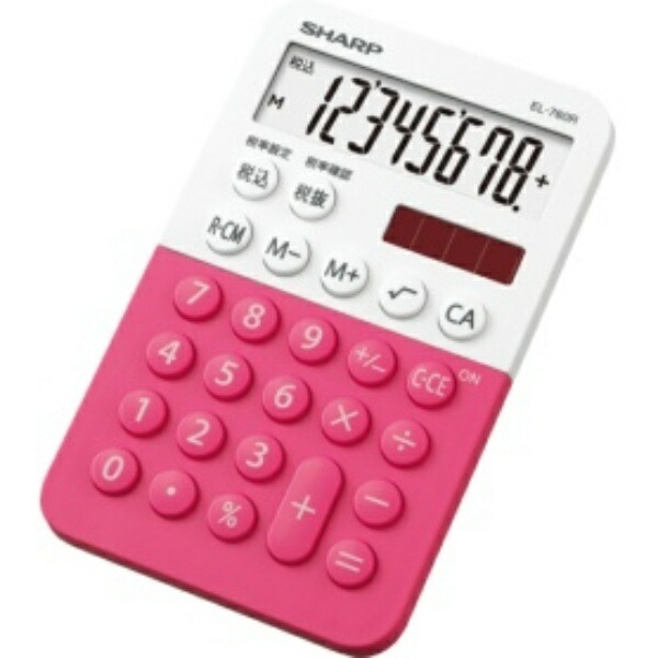 Sharp Color Design Calculator 8-Digit Display Pink EL-760R-PX
