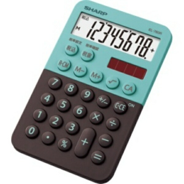 SHARP Color Design Calculator 8-digit display Green EL-760R-GX