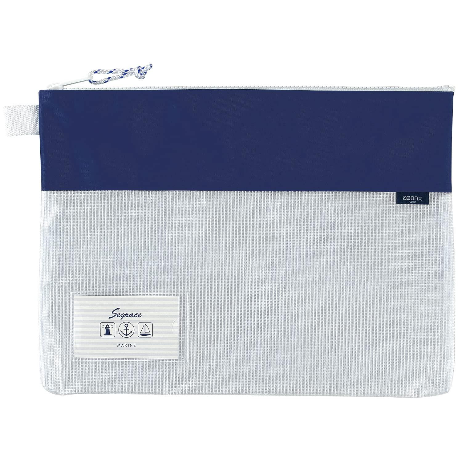 Sekisei Multi-Case Segres Mesh Case A4 Navy Blue AZ-2327