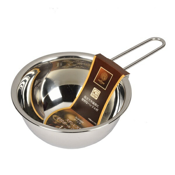 Pearl Metal Raffine Stainless Steel Handle Bowl 13cm with Scale D-6262