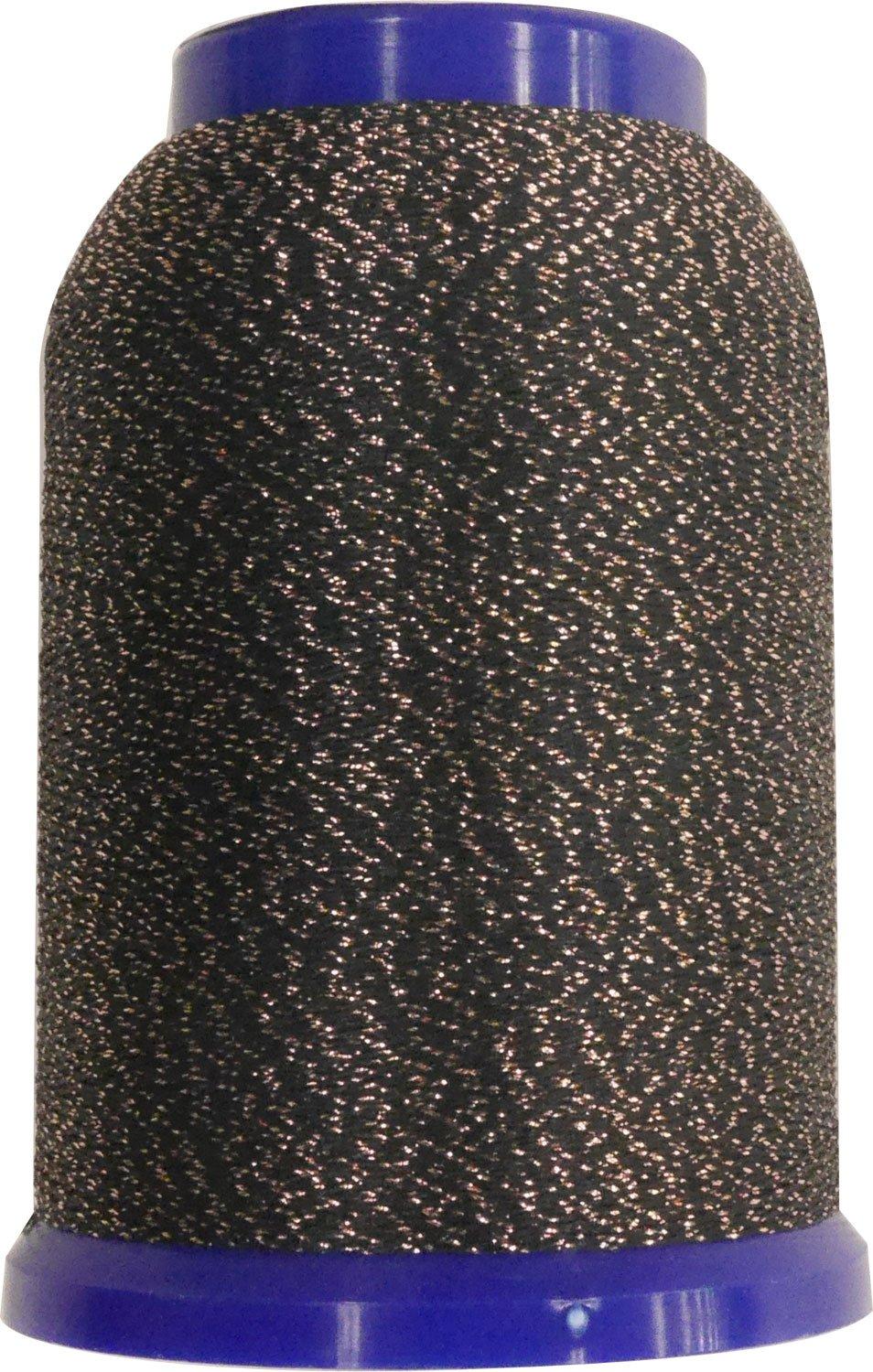 Fujix Wooly Rock Lame Sewing Thread 25g col.515 Black × Brown