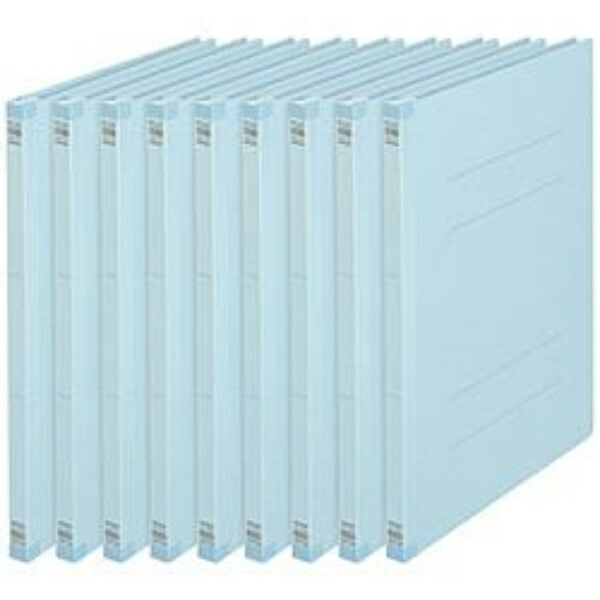 PLUS Back-Reinforced Flat File A4 Vertical 2-Hole 10-Pack Royal Blue No.021S 79-431