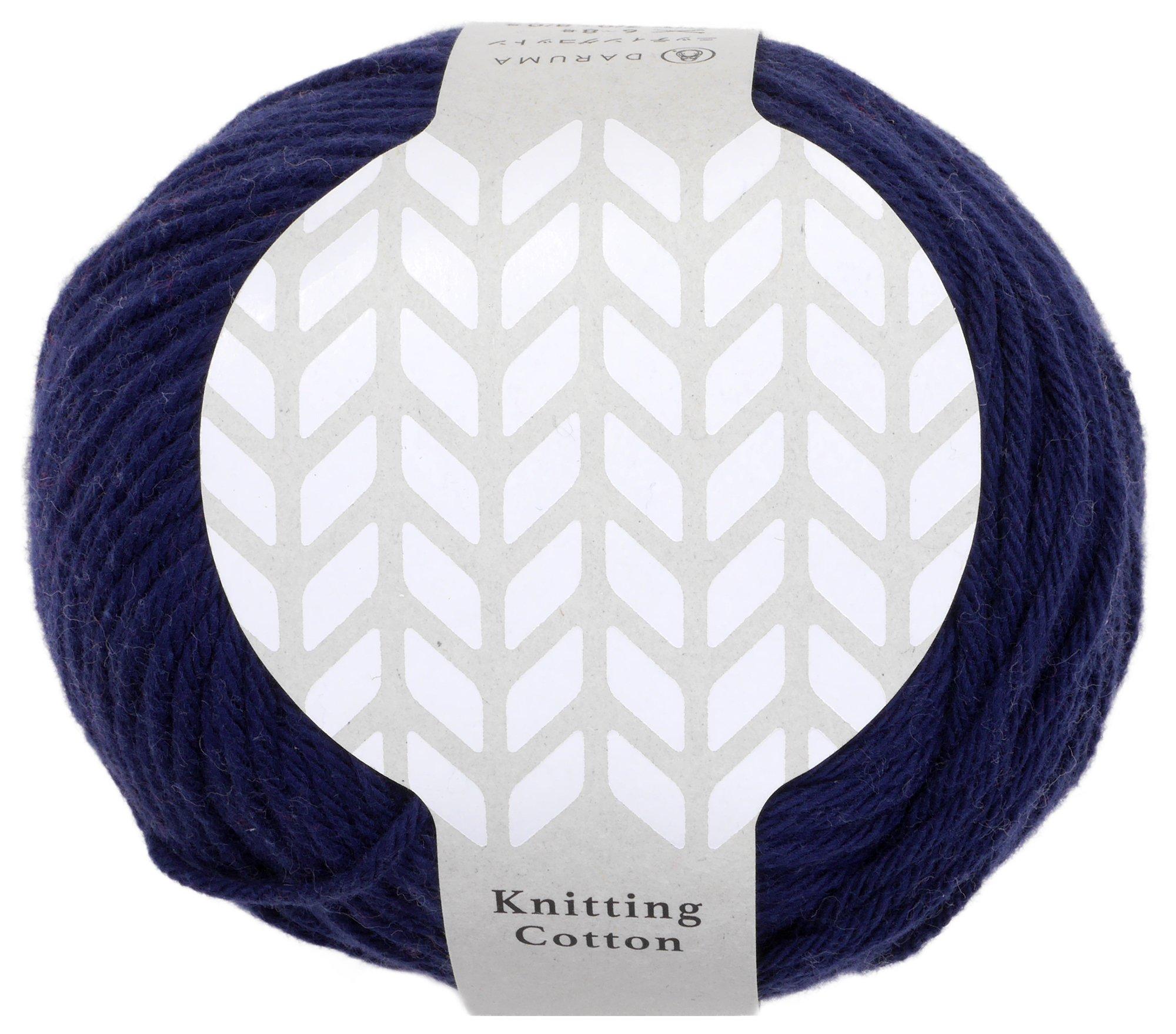 DARUMA Knitting Cotton Craft Medium Weight Col.7 Blue Family 50g Approx. 100m 3100