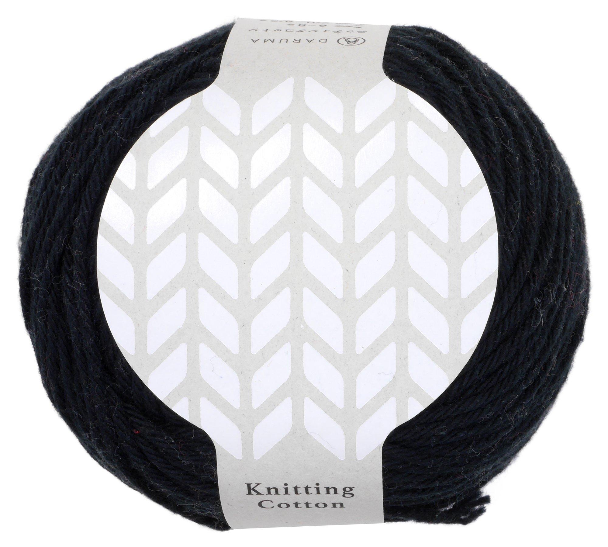 DARUMA Knitting Cotton Craft Medium Weight Col.9 Black Series 50g Approx. 100m 3100