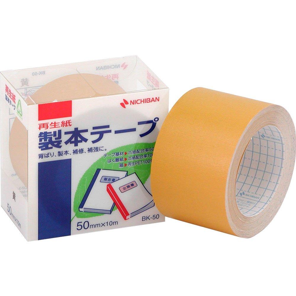 Nichiban Binding Tape 50mm x 10m Roll BK-502 Yellow