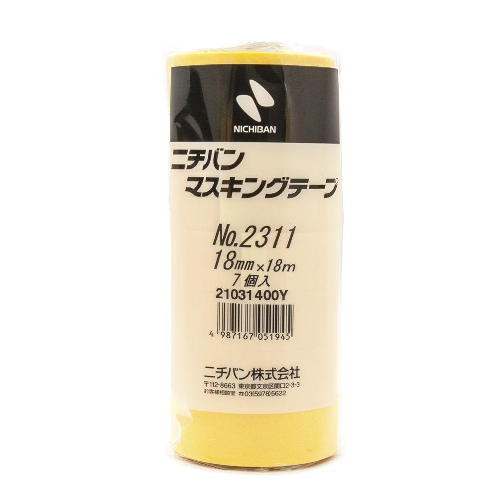 Nichiban Automotive Masking Tape 18mm × 18M, 7 Rolls