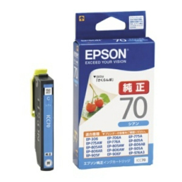 Epson Ink Cartridge Cyan ICC70 1 piece