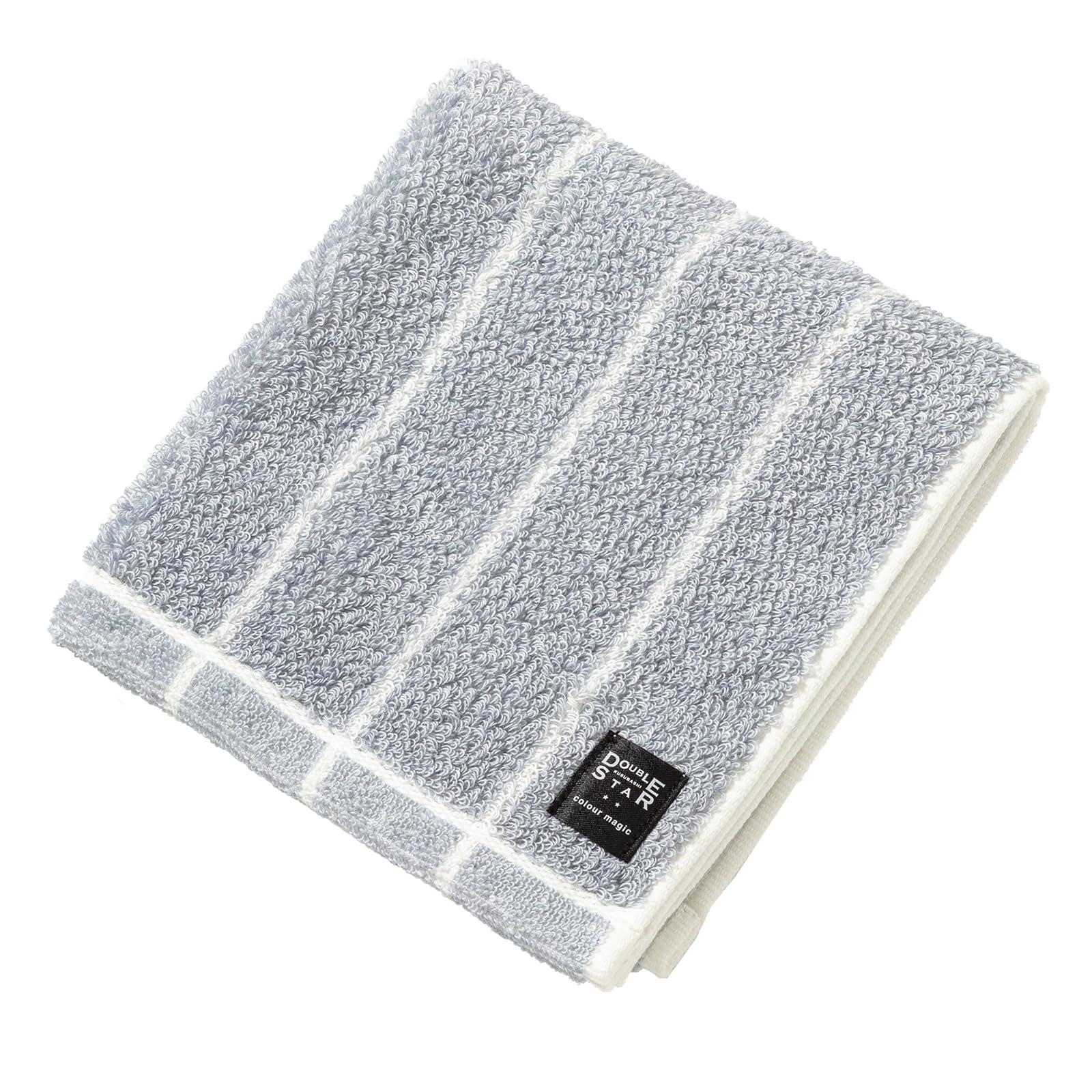 Kusunohashi Monori DOUBLE STAR Nuance Color Wash Towel Gray (34×35cm・100% Cotton) 1-69341-51-GY