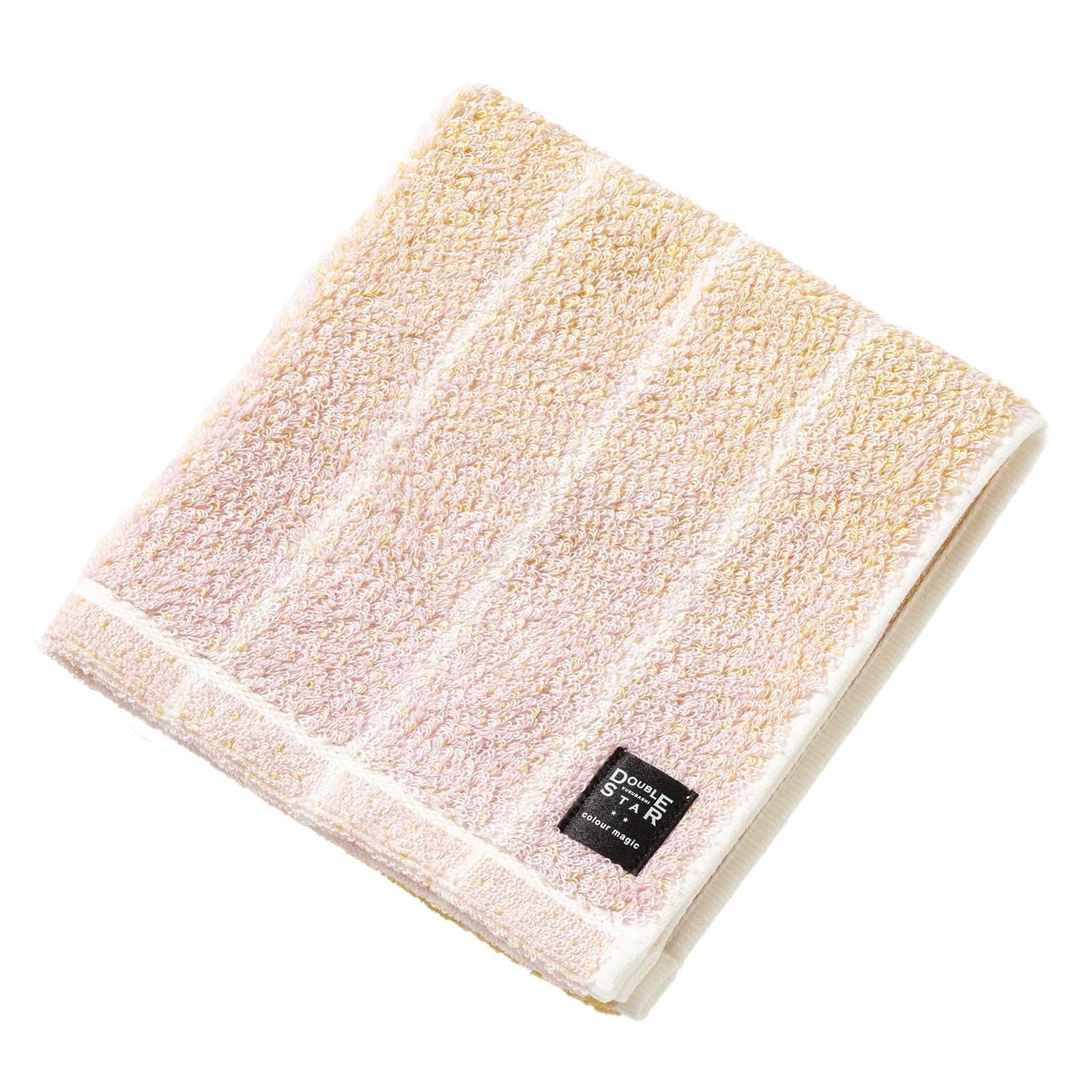 Kusunohashi Monori DOUBLE STAR Nuance Color Wash Towel Pink (34×35cm・100% Cotton) 1-69341-51-P