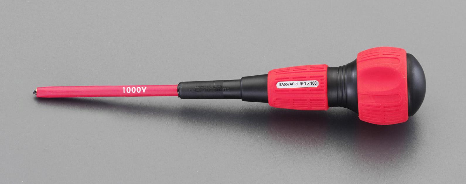 ESCO #2x100mm[+] Screwdriver (Power G Electrician's, Insulated) EA557AR-2