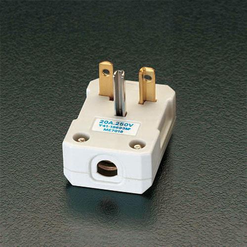 AC 250V/20A L-type plug (for round cables)