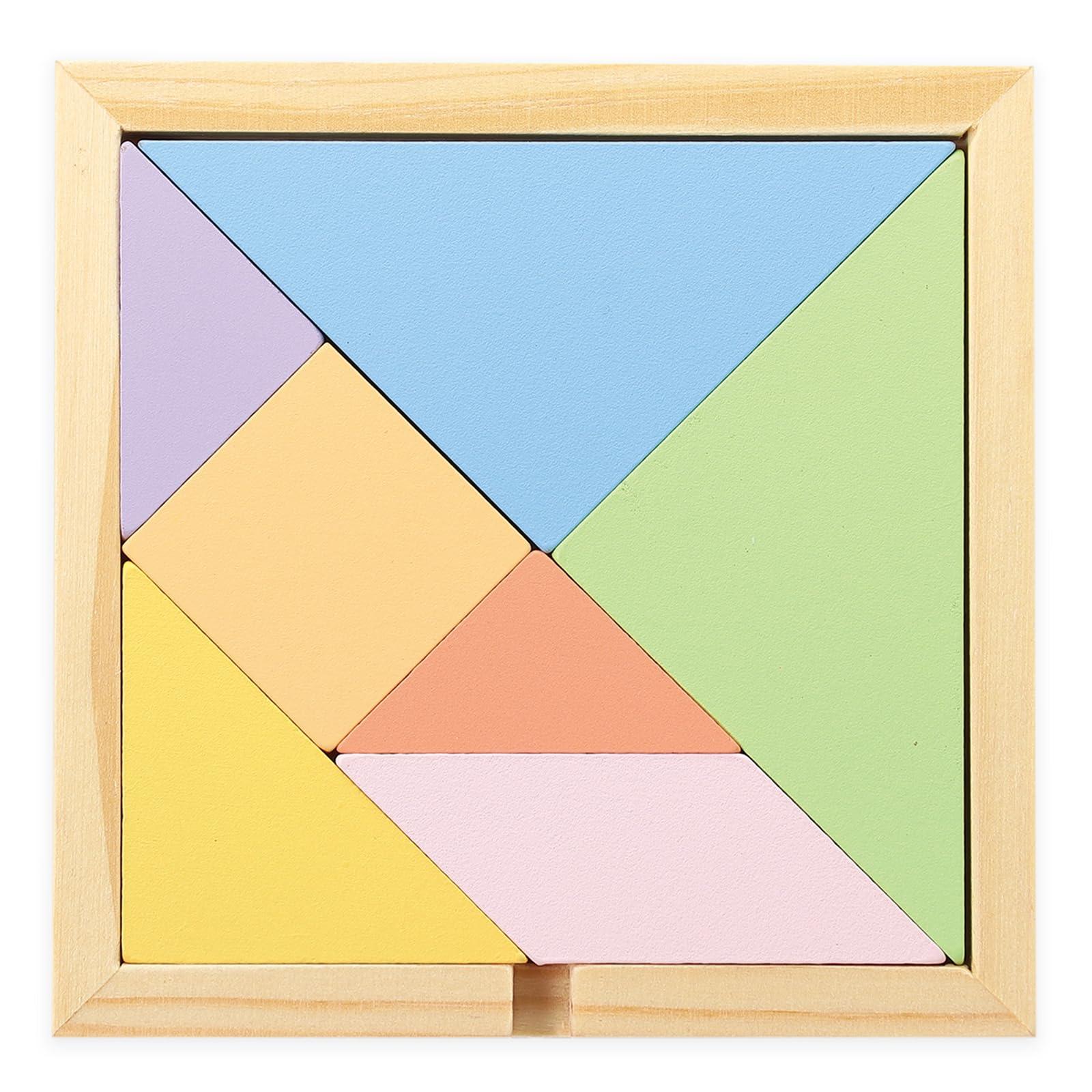Artec MiraTOY Wooden Tangram Puzzle 21732 MiraTOY Ages 3+ Includes Activity Book Puzzle Picture Matching Shape Matching Imagination Concentration Shape Recognition