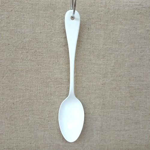 Takakusa Metal Enamel Cutlery Dessert Spoon Blanc 636488