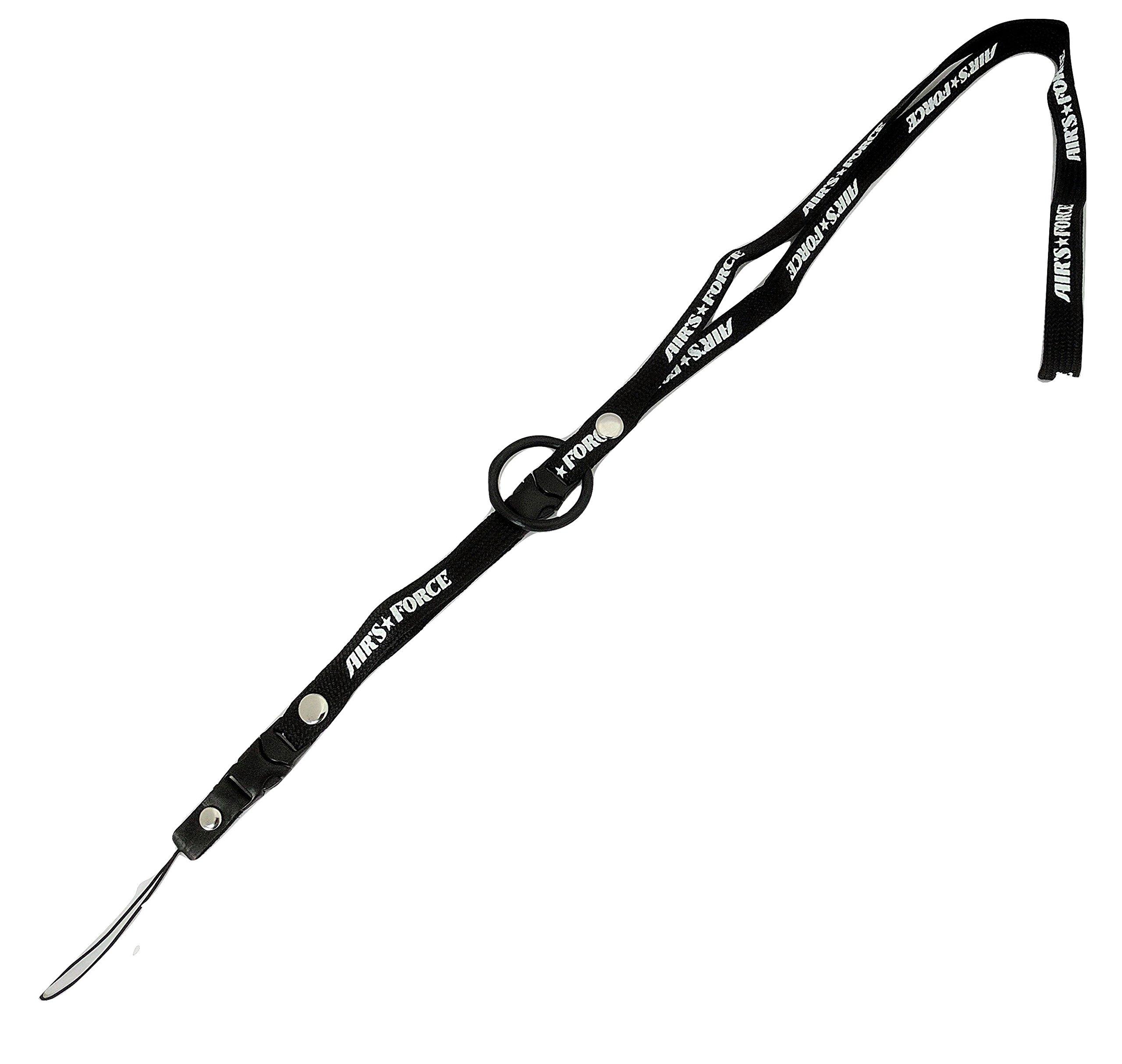Air-J Air Force Neck Strap with Bottle Holder, Black ANP-AIRS