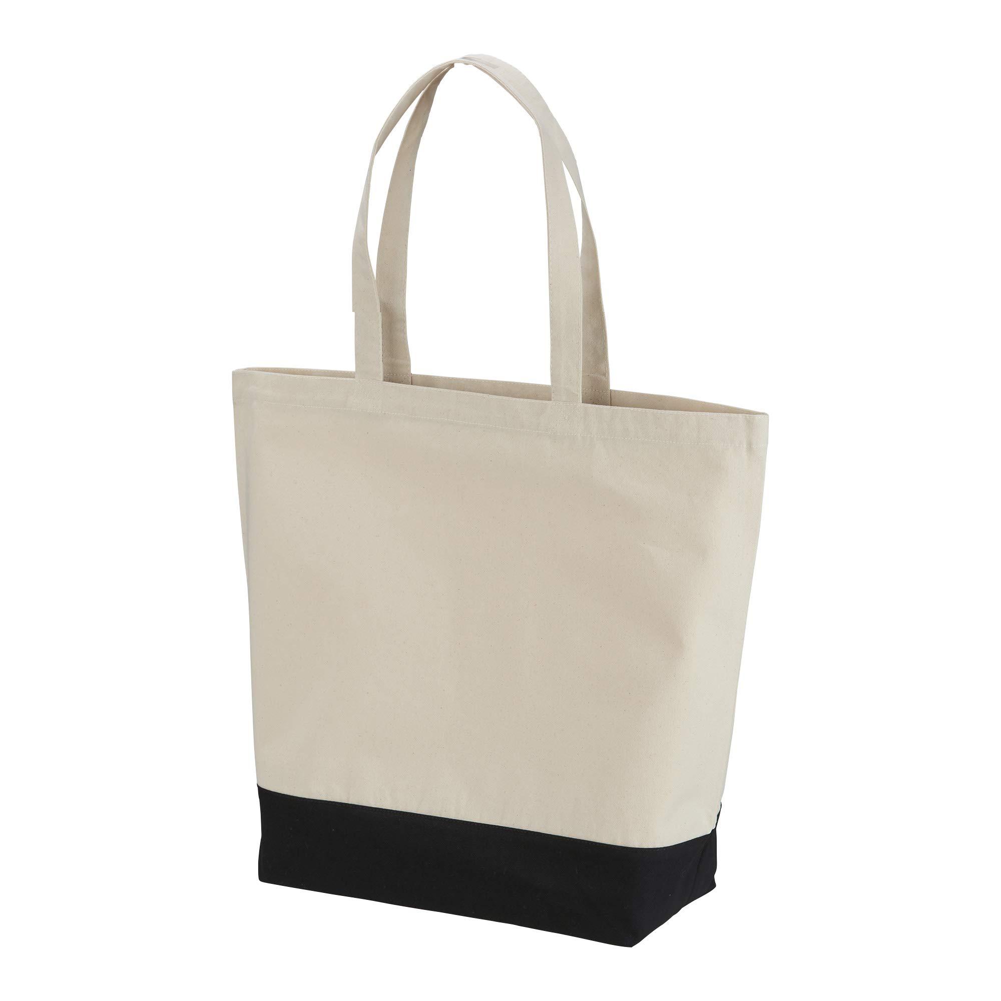 [United Athle] Regular Canvas Tote Bag Natural/Black L