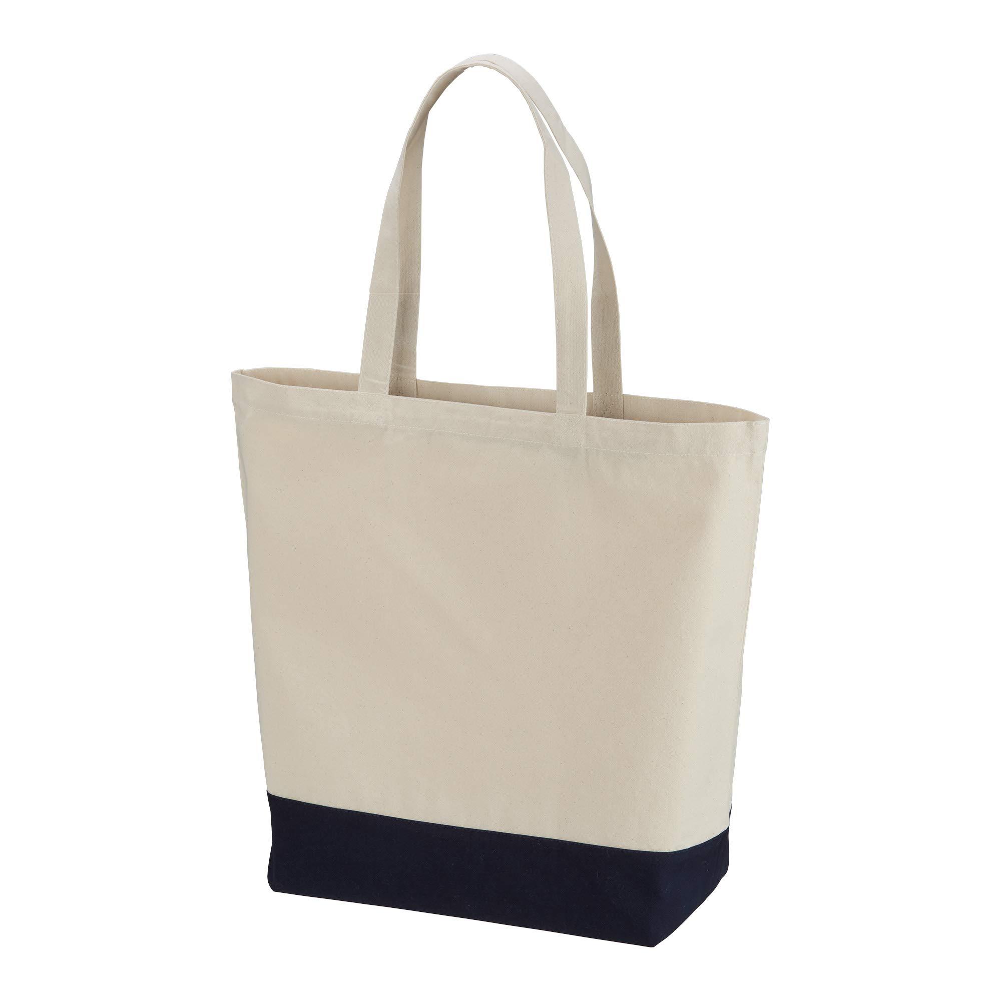 [United Athle] Regular Canvas Tote Bag Natural/Navy L