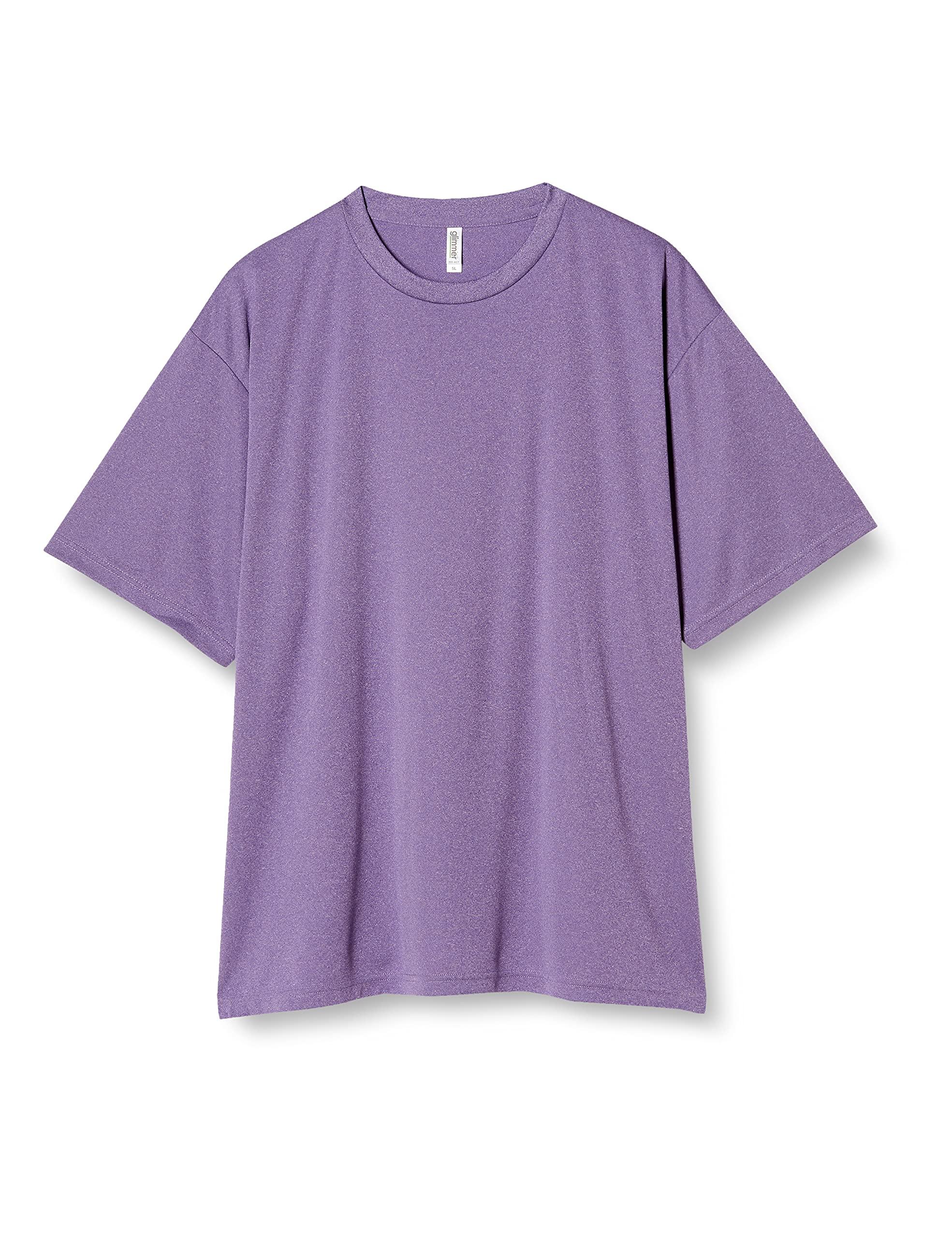 [Glimmer] Short Sleeve 4.4oz Dry T-Shirt (Crew Neck) 00300-ACT Mixed Purple 5L (Equivalent to Japanese Size 5L)