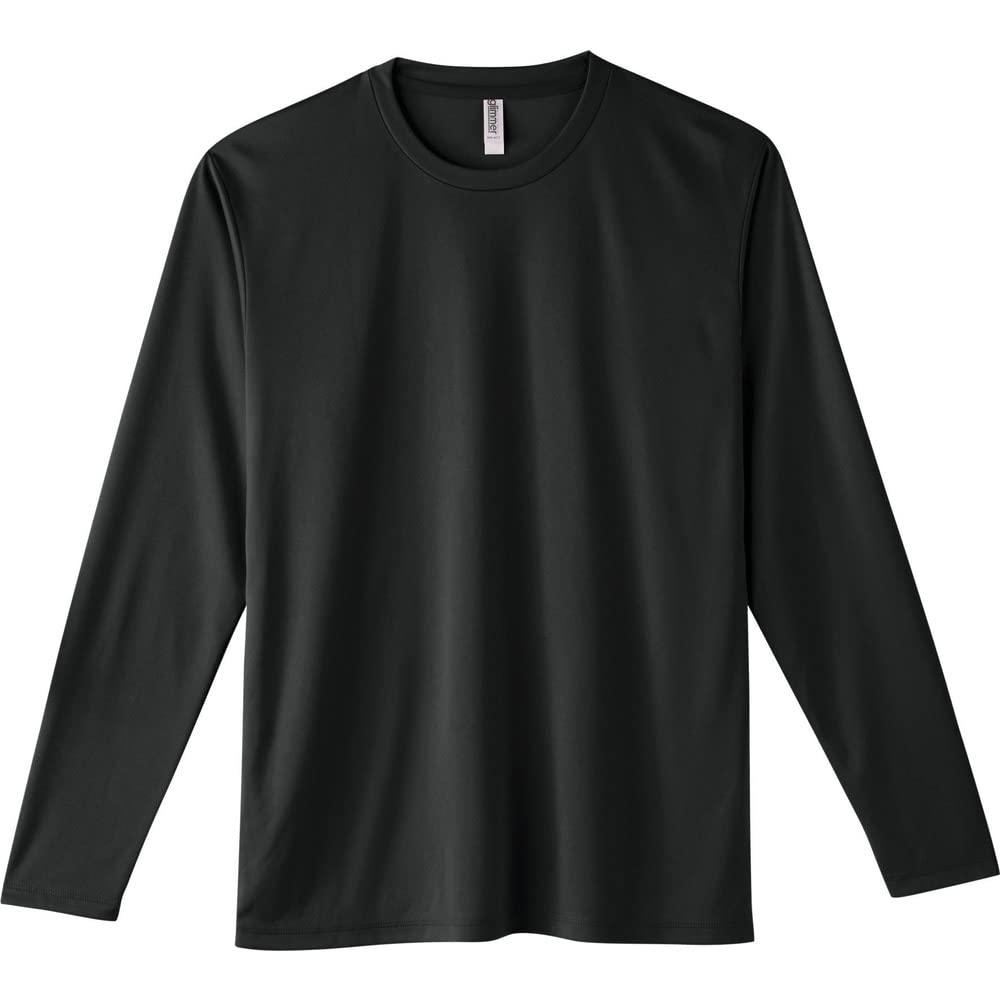 [Glimmer] 3.5 oz Interlock Dry Long Sleeve T-Shirt 00352-AIL Black S