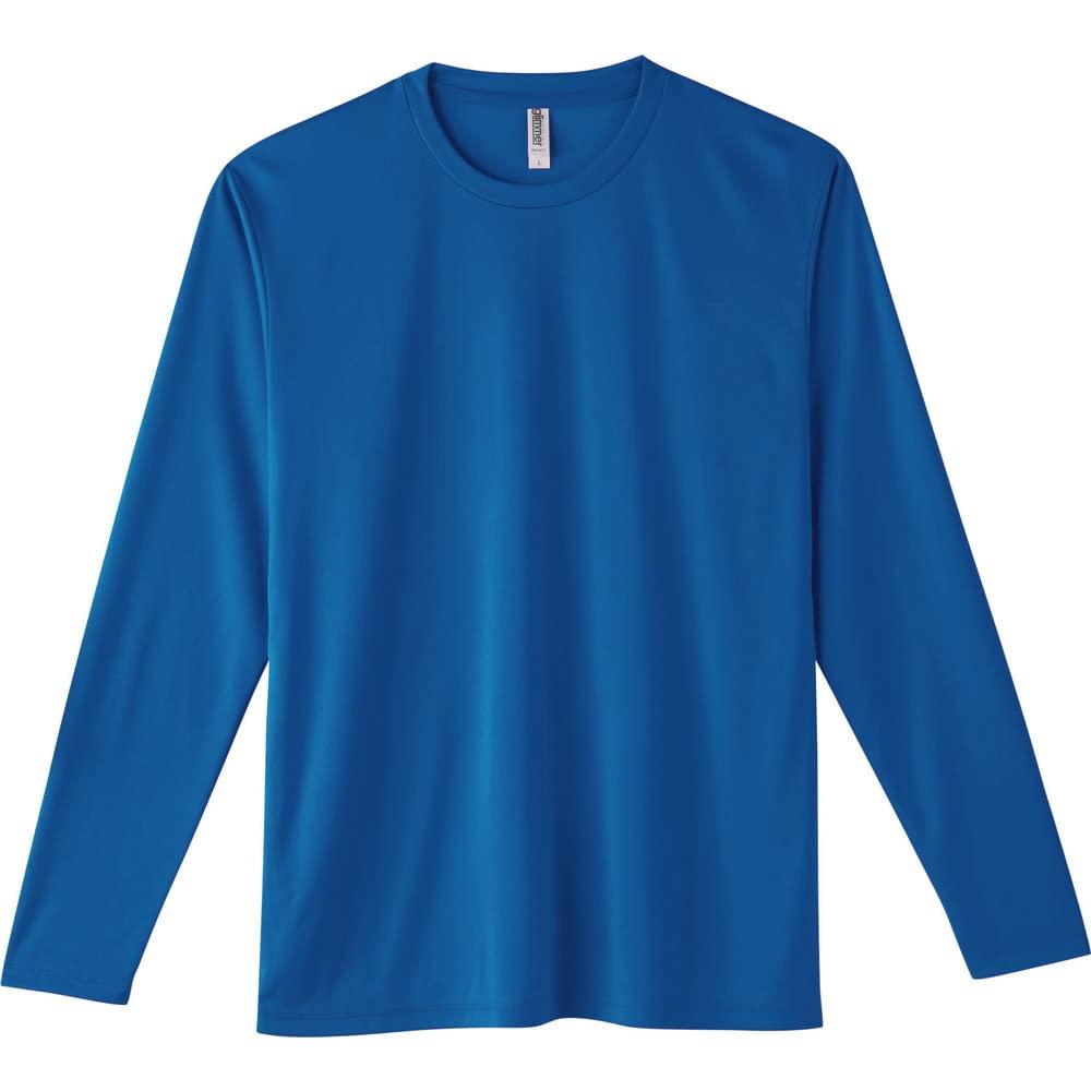 [Glimmer] 3.5 oz Interlock Dry Long Sleeve T-Shirt 00352-AIL Royal Blue LL (Equivalent to Japanese size LL)