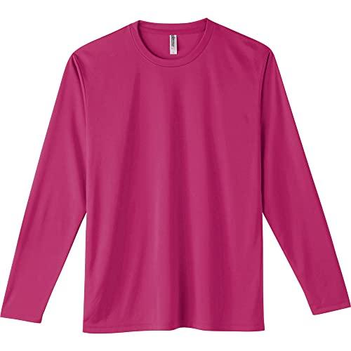 [Glimmer] 3.5 oz Interlock Dry Long Sleeve T-Shirt 00352-AIL Hot Pink M (Equivalent to Japanese Size M)