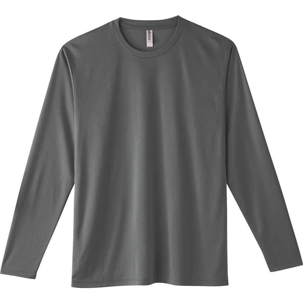 [Glimmer] 3.5 oz Interlock Dry Long Sleeve T-Shirt 00352-AIL Dark Gray S (Equivalent to Japanese Size S)