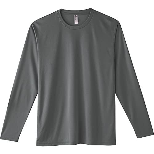 [Glimmer] 3.5 oz Interlock Dry Long Sleeve T-Shirt 00352-AIL Dark Gray L (Equivalent to Japanese size L)