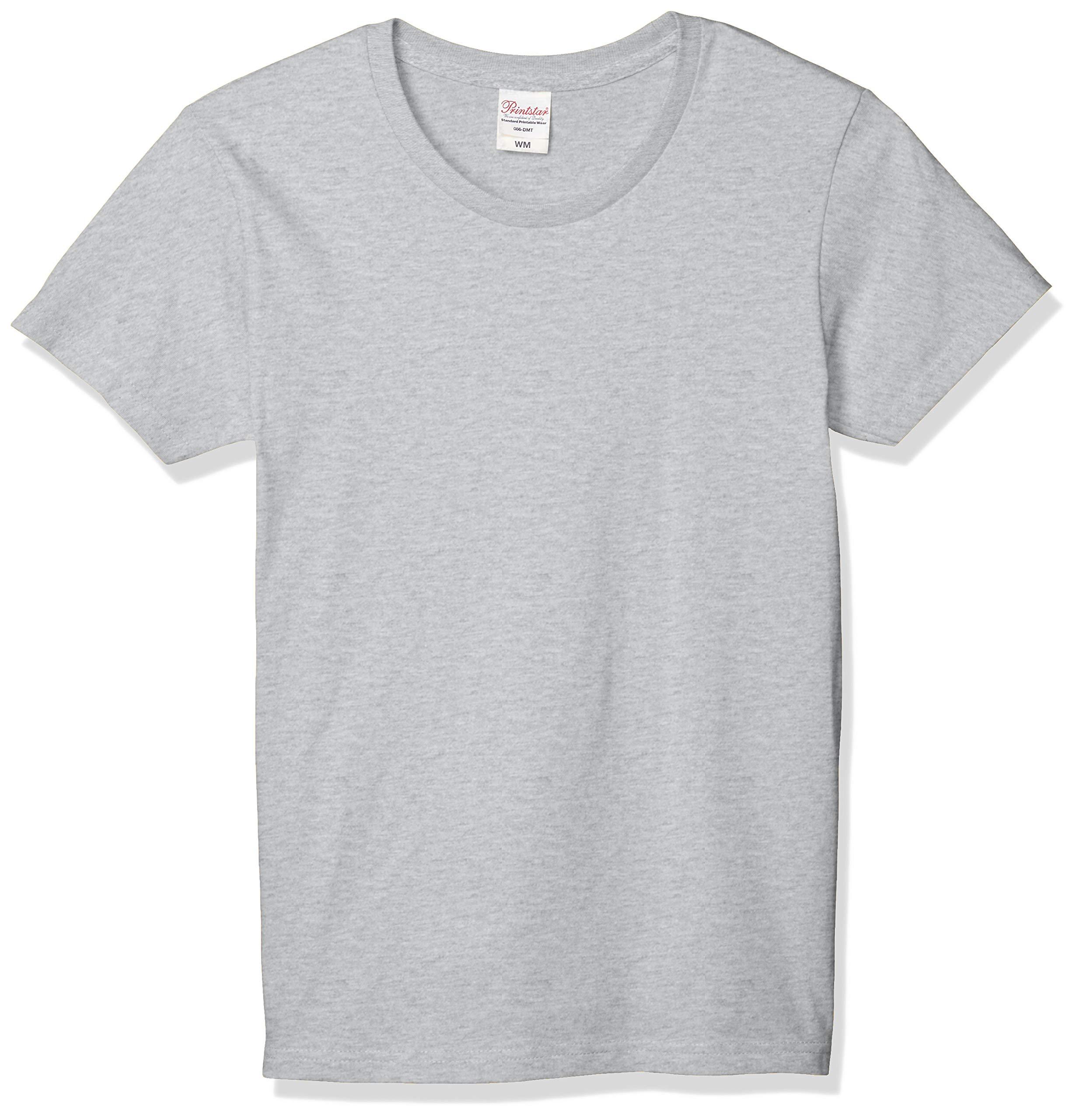 [Printstar] Short Sleeve 5.0 oz Basic T-Shirt Heather Gray Japan XS (-)