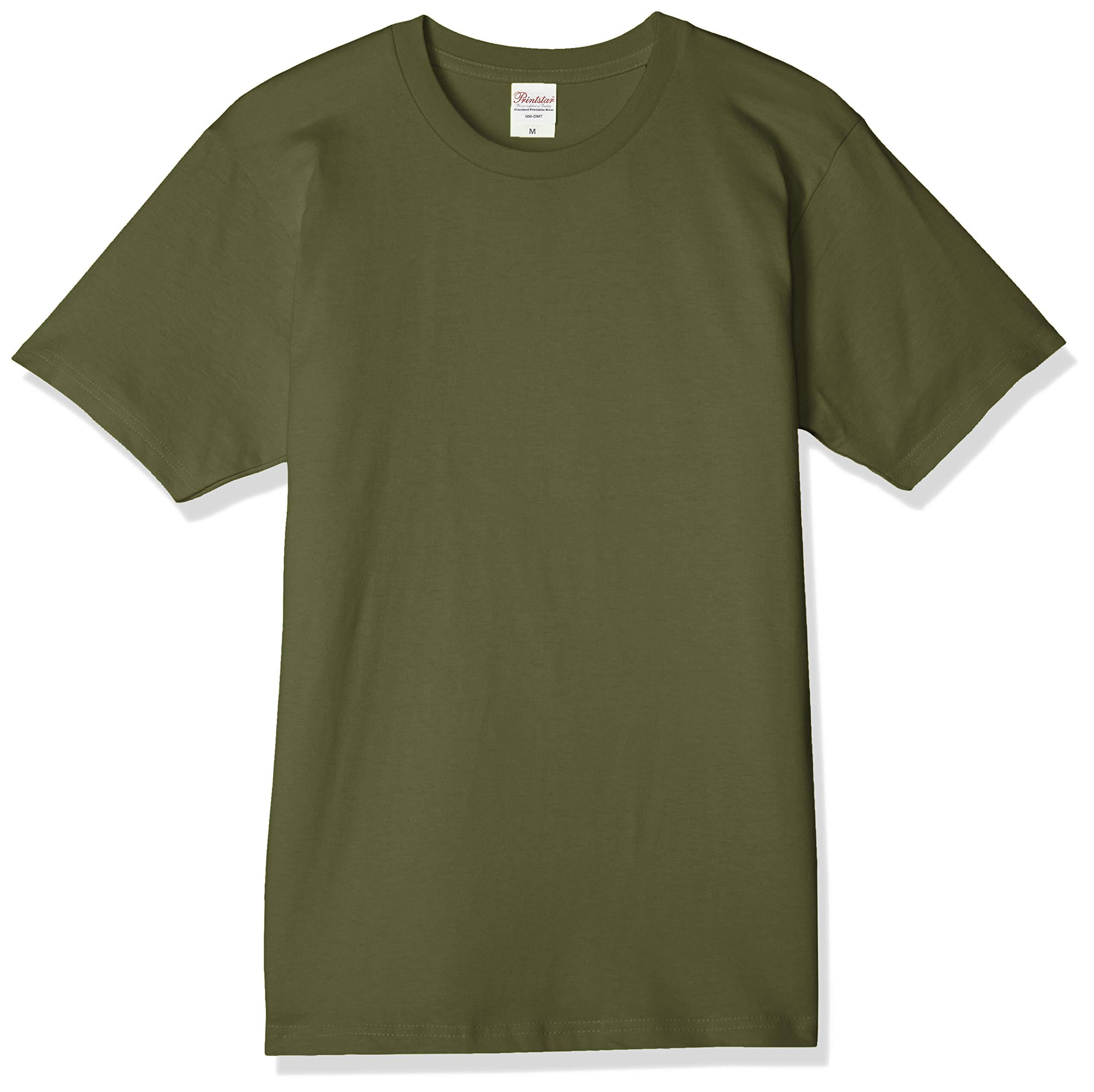 [Printstar] Short Sleeve 5.0 oz Basic T-Shirt Army Green Japan XS (-)
