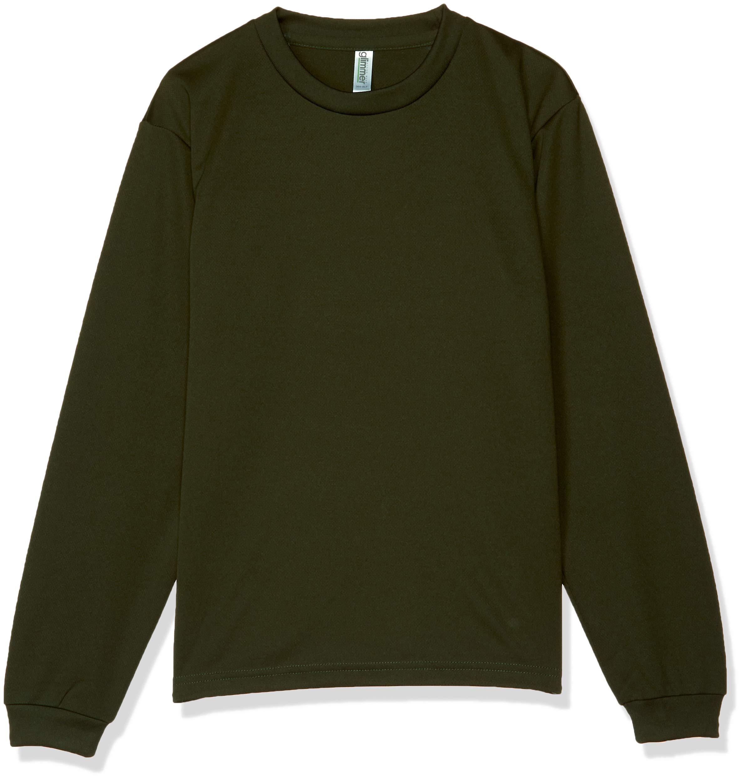 [Glimmer] Long Sleeve 4.4 oz ALT Dry Long Sleeve T-Shirt 00304-ALT [UV Protection] Men's Army Green L