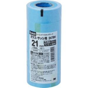 3M Scotch® Sealing Masking Tape for Glass and Sash, 6 Rolls, Blue, 21mm x 18m, 2479H-21