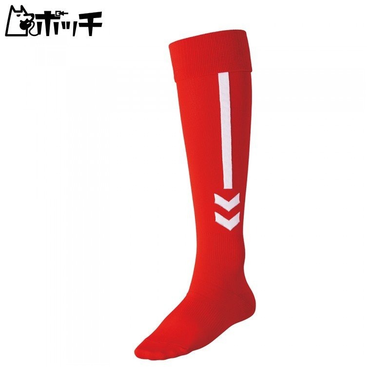 [Hummel] Long Socks Practice Stockings Men's Red (20) Japan Size 25-28 (One Size Fits All)