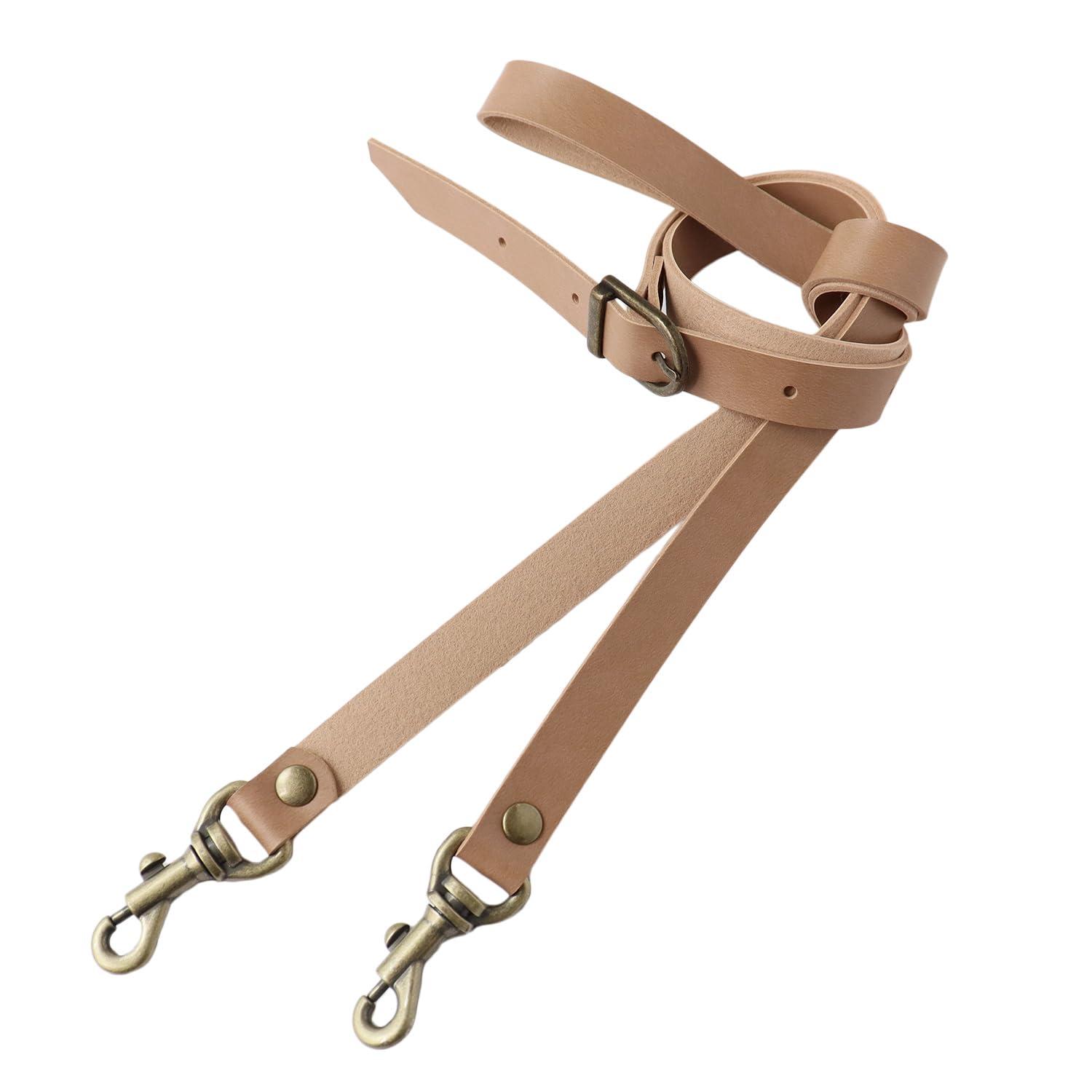 Nippon Chuko Shoulder Strap Width: 1cm (0.4 in) Material: Leather Length: 120cm (47 in) Width: 1.5cm (0.6 in) Color: Beige Model: S1215-E