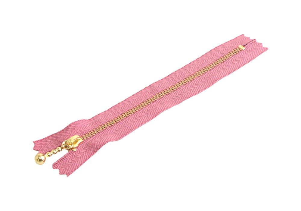 Y.K.K. French Rose Zipper with Metal Ends, 25cm, 10-Pack, 3G25-070