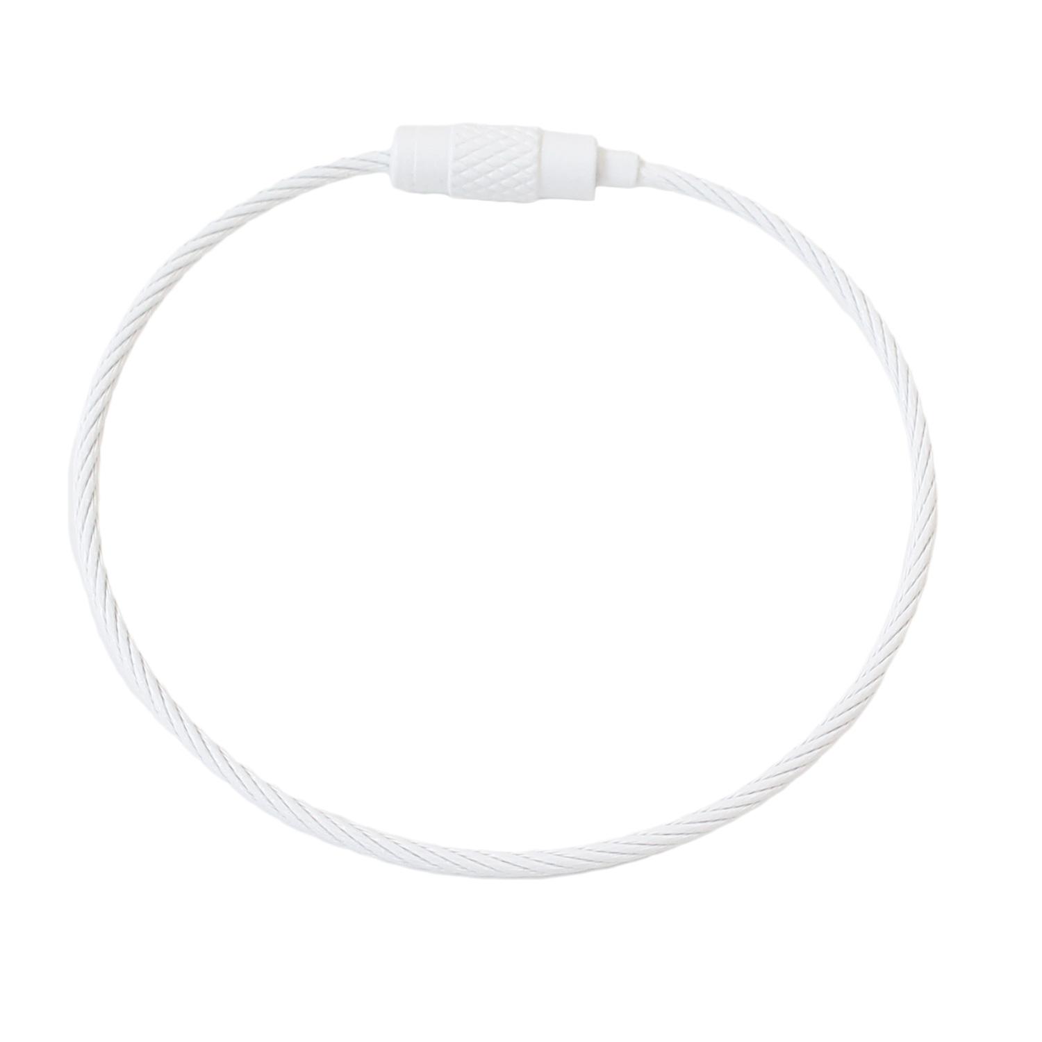 Japan Button Trading Co., Ltd. Colorful Wire Ring White 2-Piece Set x 5 Bags MOL-WR1-5