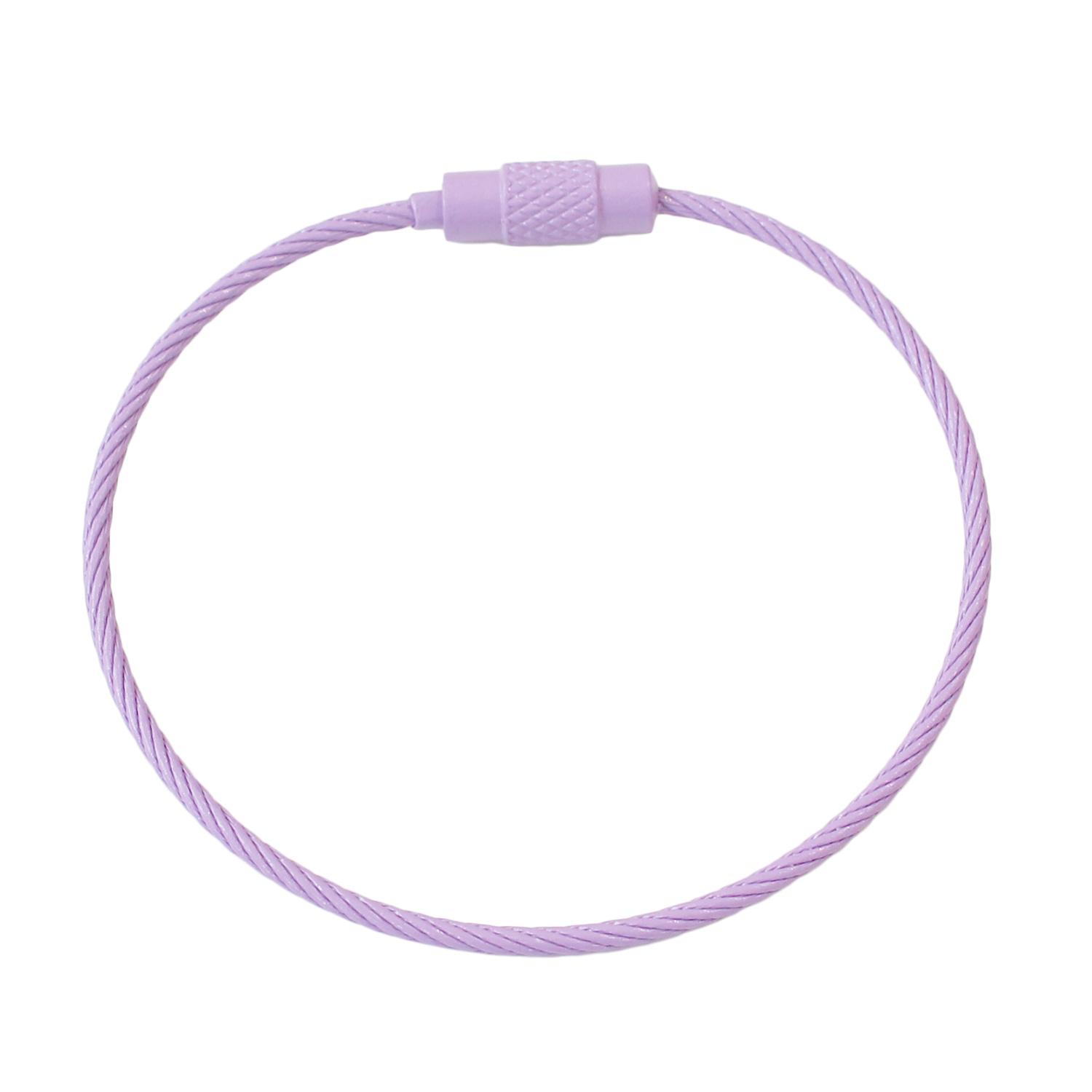 Japan Button Trading Co., Ltd. Colorful Wire Ring Purple 2-Piece Set x 5 Bags MOL-WR5-5
