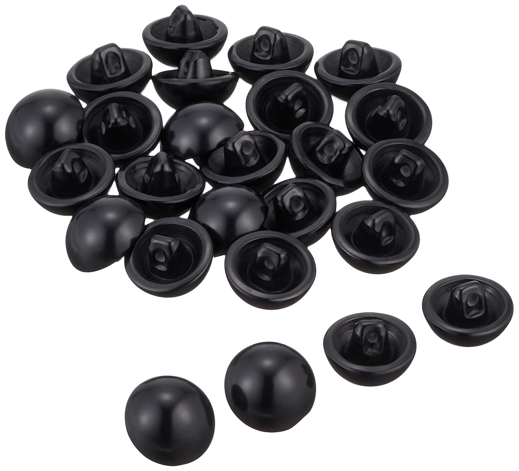 Nippon Chuko Back-Eyed Button 144-Piece Pack φ11.5mm Black CE144-1-144 Craft Supplies Buttons & Hooks Back-Eyed Button
