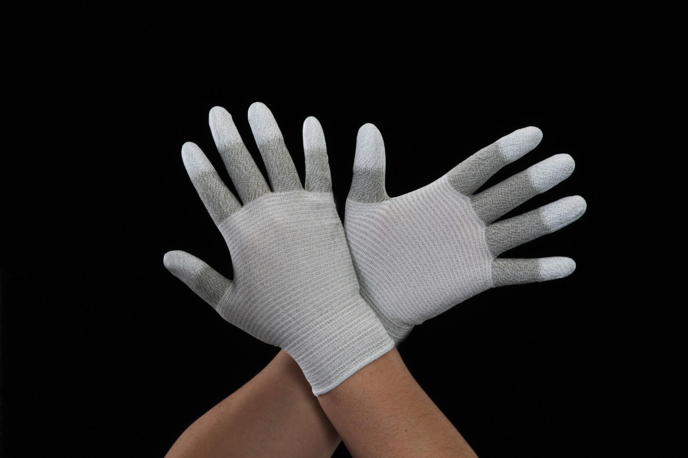 [S] Gloves (Anti-static, nylon, polyester fingertip coating)