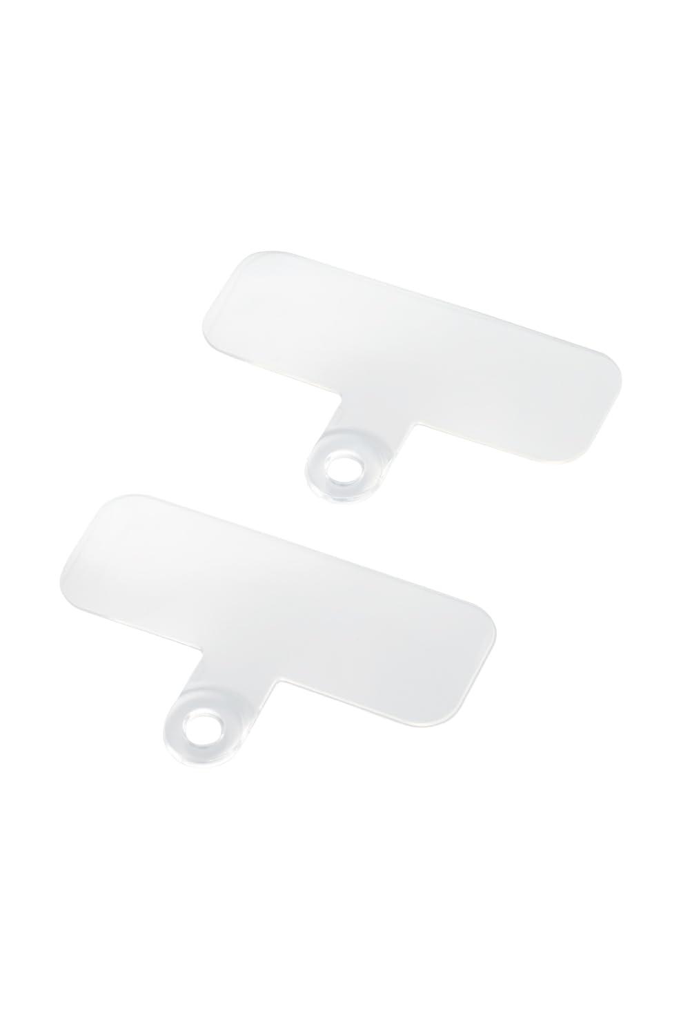 [ELECOM] Smartphone Strap Strap Holder Single-Hole Type 2-Pack Enhanced Durability 5kg Load Capacity Metal-Free Transparent Clear P-STHD1PCR