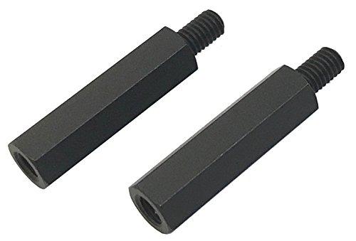 Hex Extension Collar Stainless Steel Matte Black 18mm (2)