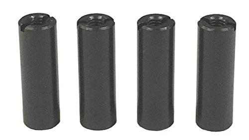 TOP LINE Aluminum Universal Collar, Black, for M3.0, Total Length 18mm, 4-Pack TP-5618