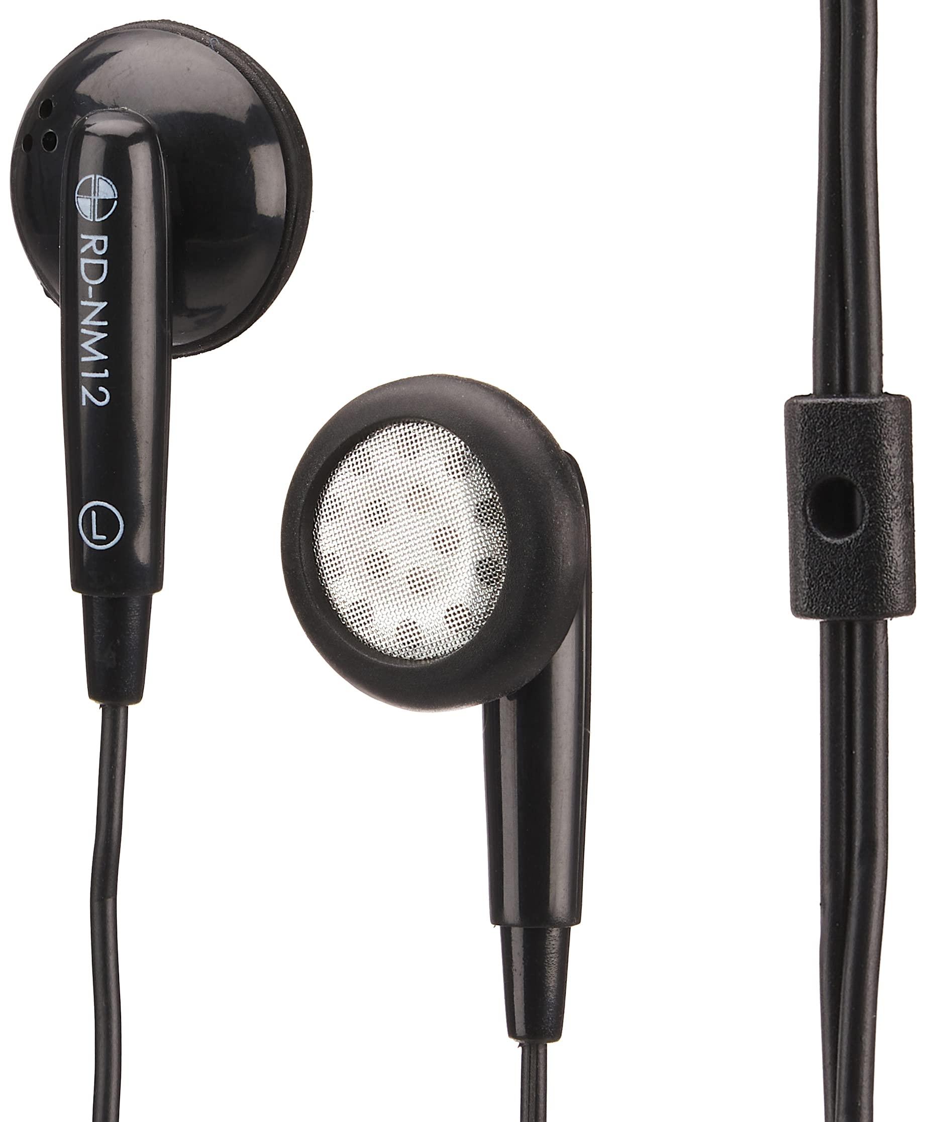 ELPA Stereo In-Ear Headphones, Wired, 20~20,000Hz, Approx. 1.2m, RD-NM12(BK)