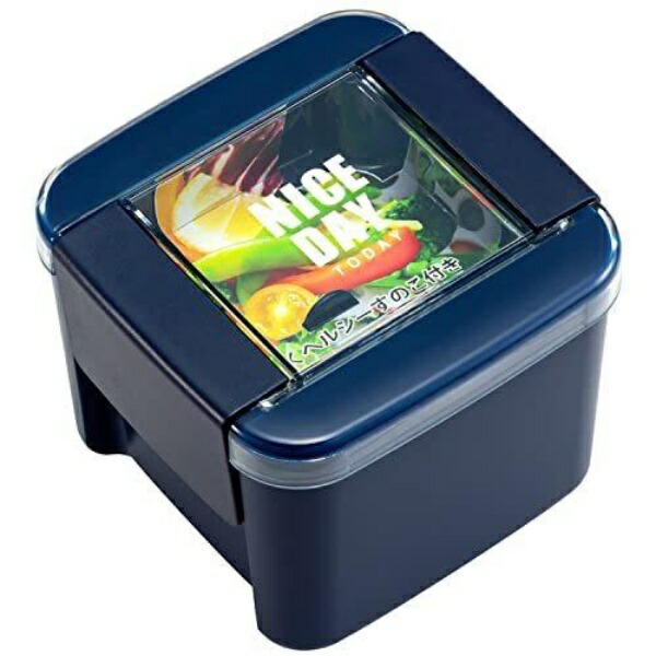 Iwasaki Kogyo Lunch Box Deep Type 610ml Navy Easy Care