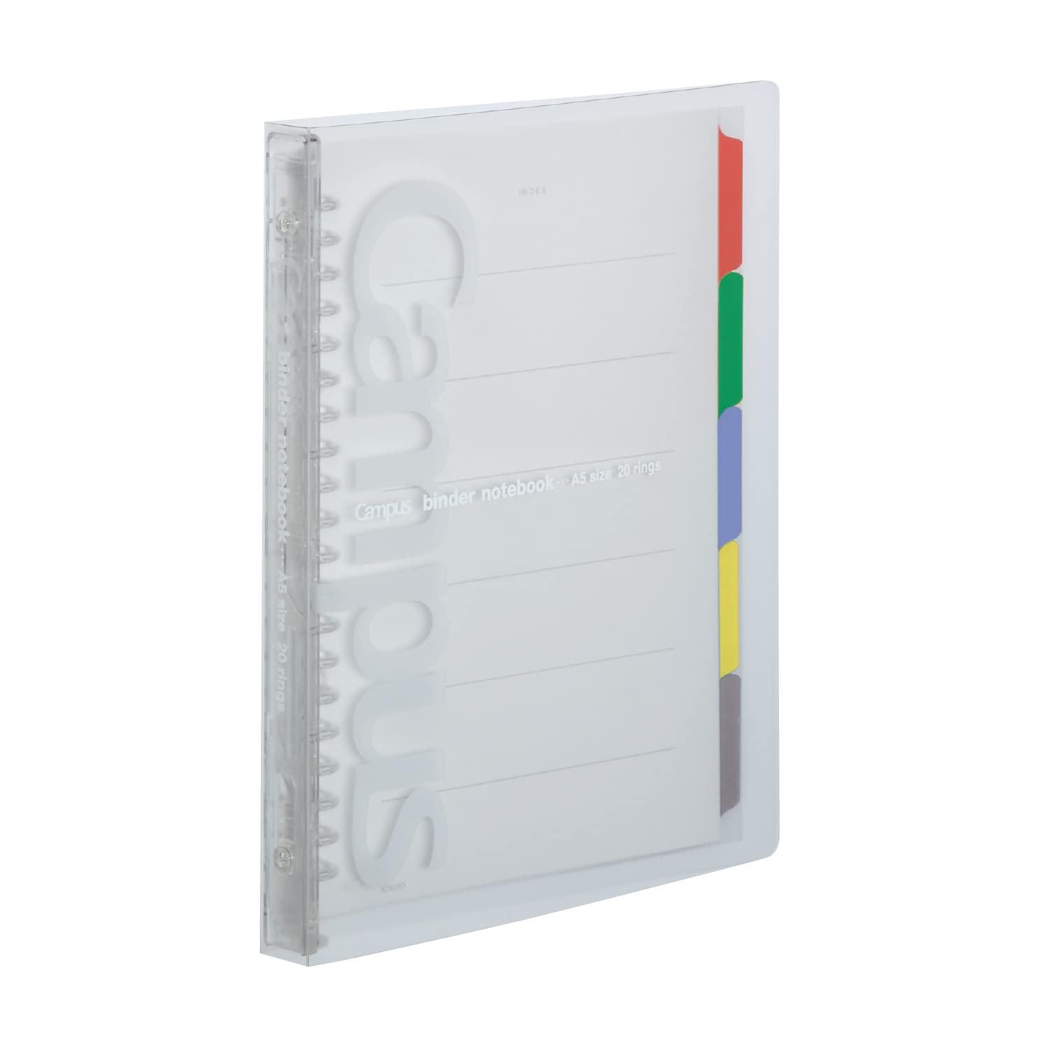 KOKUYO Loose-Leaf Binder Campus Slim A5 20-Hole Maximum 65 Sheets Transparent Ru-P133NT