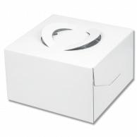 Shimojima (Heiko) Cake Box Carry Deco Size 7 Height 150mm with Tray White 1 Piece 004246822