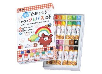 Sakura Cray-Pas Water-Soluble Square Crayons 12-Color Set WP12
