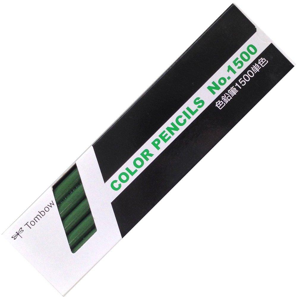 Tombow Colored Pencils 1500 Single Colors Tokiwa Green 1 Dozen 1500-08